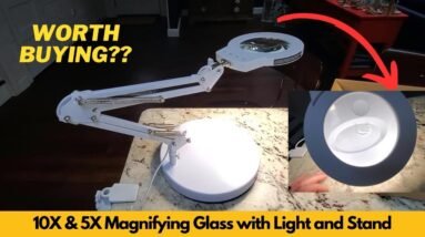 10X-5X Magnifying Glass with Light and Stand Review and Demo | Worth Buying?