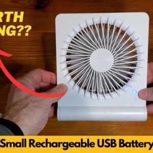 Tevelecin Small Rechargeable USB Battery Desk Fan Review and Demo | Worth Buying?