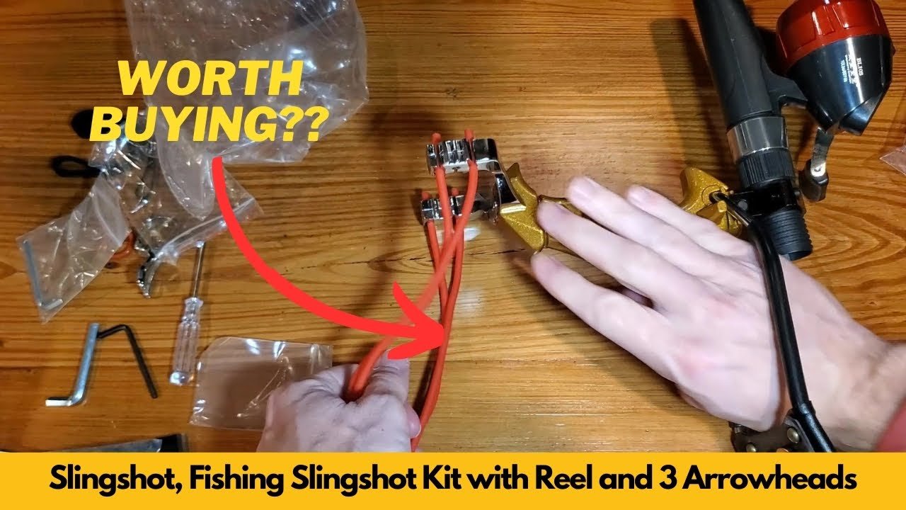HBG Powerful Fishing Slingshot Kit, Arrows And Ammo 2 In 1 Shooting Slingshot, Archery Professional Adjustable Fishing Set With Arrow Brush,Fishing