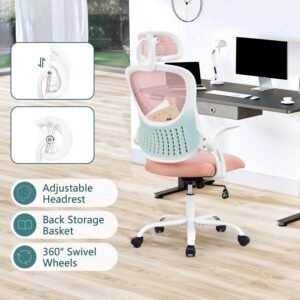 smug office chair ergonomic mesh home office computer chair with lumbar supportadjustable headrestarmrest and wheelsmesh 3