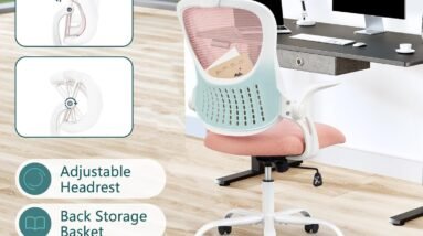 smug office chair ergonomic mesh home office computer chair with lumbar supportadjustable headrestarmrest and wheelsmesh 3