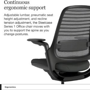 steelcase series 1 office chair ergonomic work chair with wheels for carpet helps support productivity weight activated 1 1