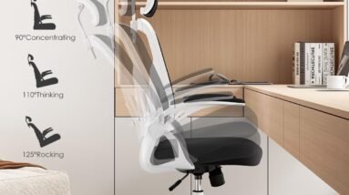 farini ergonomic office chair home office desk chair with headrest high back computer chair with flip up armrests and ad 3