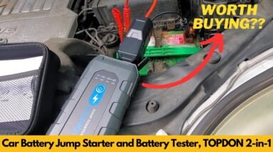 Car Battery Jump Starter and Battery Tester TOPDON 2in1 2200A Peak Battery Jump Starter | Worth It?