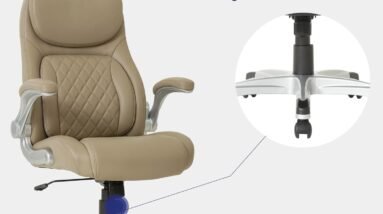 nouhaus posture ergonomic pu leather office chair click5 lumbar support with flipadjust armrests modern executive chair 1 2
