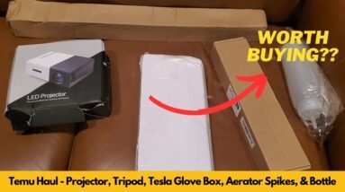 Temu Haul - Projector, Tripod, Tesla Glove Box, Aerator Spikes, & Bottle | Worth Buying?