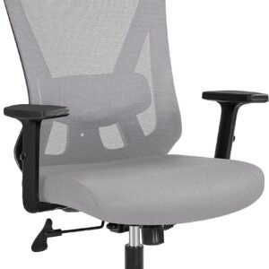 yaheetech ergonomic office chair desk chair high back mesh computer chair study chair with lumbar support adjustable arm 3