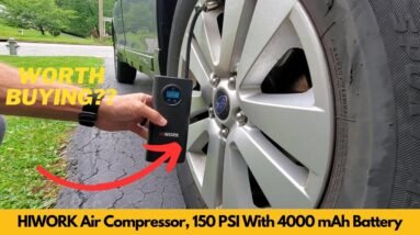 HIWORK Air Compressor, Tire Inflator 150 PSI With Rechargeable 4000 mAh Battery | Worth Buying?