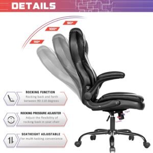 big and tall office chair 400lbs heavy duty executive desk chair with extra wide seat high back ergonomic leather comput 1