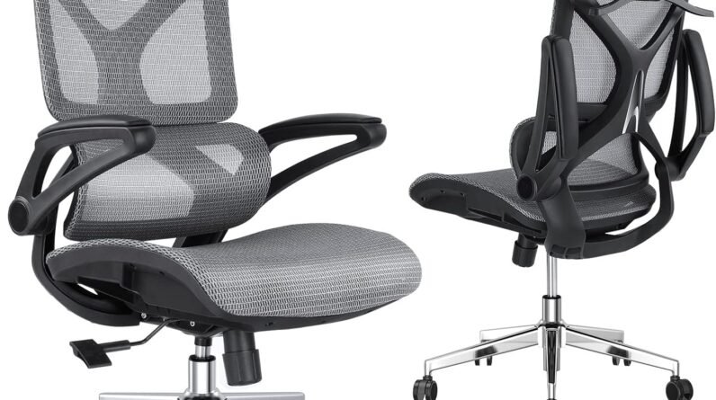 ergonomic office chair executive desk chair with flip up armrest lumbar support computer task chair with adjustable head