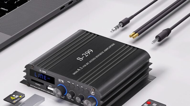 facmogu s 299 41ch bluetooth power amplifier with active subwoofer output not passive subwoofer max 800w rms 40wx4 subwo 2