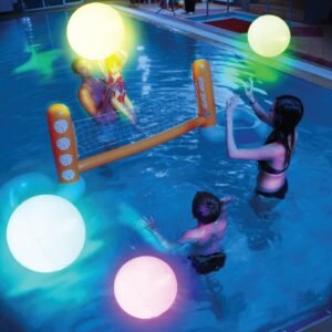 pool toys 4 pack light up beach balls for kids w 8 light modes pool beach games balls for outdoor or indoor activities g