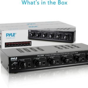pyle 6 channel speaker selector switch multi zone a b speaker distribution controller box w independent audio source vol 1
