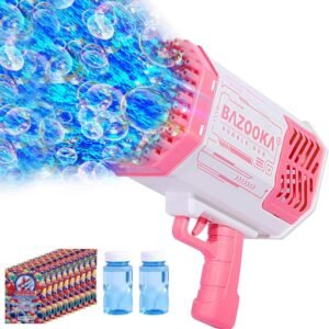 bubble machine gun 69 holes bubble gun with lights pink outdoor summer beach kids bubbles toys birthday wedding party fu