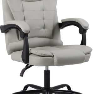 panana office chair heavy duty executive reclining computer swivel chair grey