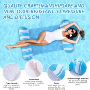 pool float adults 4 in 1 water hammock floatsaddle drifterlounger inflatable pool floats for swimming pool beach hammock 2