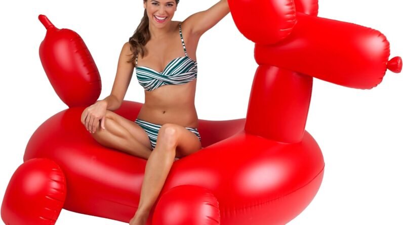 bigmouth inc giant balloon animal pool float over 4 wide fun inflatable floatie tube blow up swim ring outdoor summer po