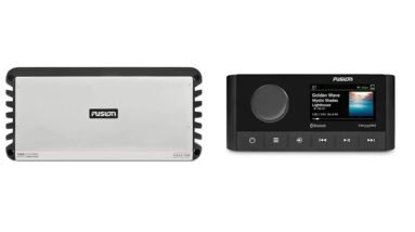 fusion signature series 6 channel 1500 watt marine amplifier a garmin brand ms ra210 marine stereo with dsp a brand