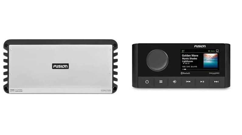 fusion signature series 6 channel 1500 watt marine amplifier a garmin brand ms ra210 marine stereo with dsp a brand