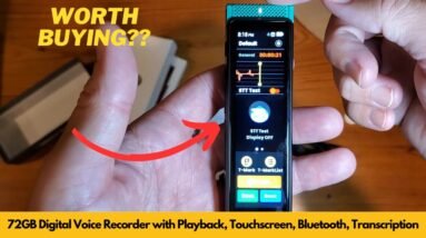 72GB Digital Voice Recorder with Playback, Innioasis R1 Full Touchscreen Voice Recorder with Bluetoo