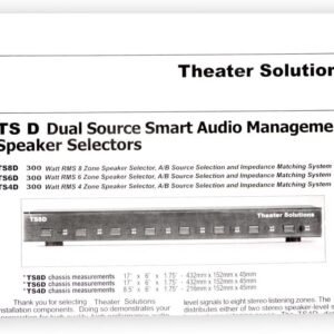 theater solutions ts8 eight zone speaker selector box with ohm protection 8 pair speaker switcher black 1