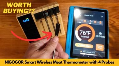 Worth It? NIGOGOR Smart Wireless Meat Thermometer with 4 Probes, Bluetooth Meat Thermometer