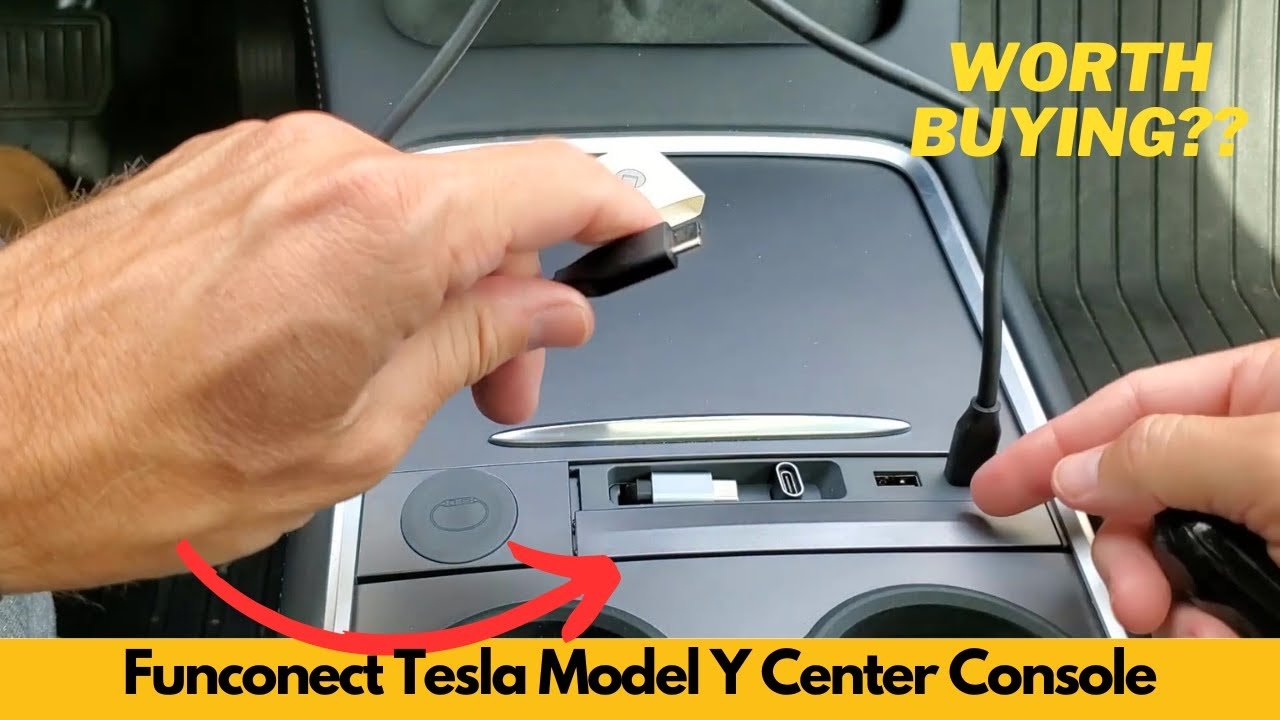 Worth It? Funconect USB Hub For 2024 2023 2022 2021 Tesla Model 3 Model ...