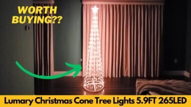 Lumary Christmas Cone Tree Lights 5 9FT 265LED, Color Changing Artificial Tree Light - Worth Buying?