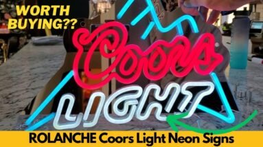 ROLANCHE Coors Light Neon Signs for Wall Decor, Dimmable Bar Neon Light Sign for Man Cave, Worth It?