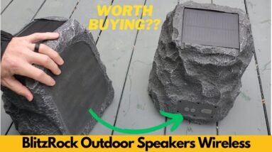 BlitzRock Outdoor Speakers Wireless, 80W Total Power, Solar Powered, IPX7 Waterproof - Worth It?