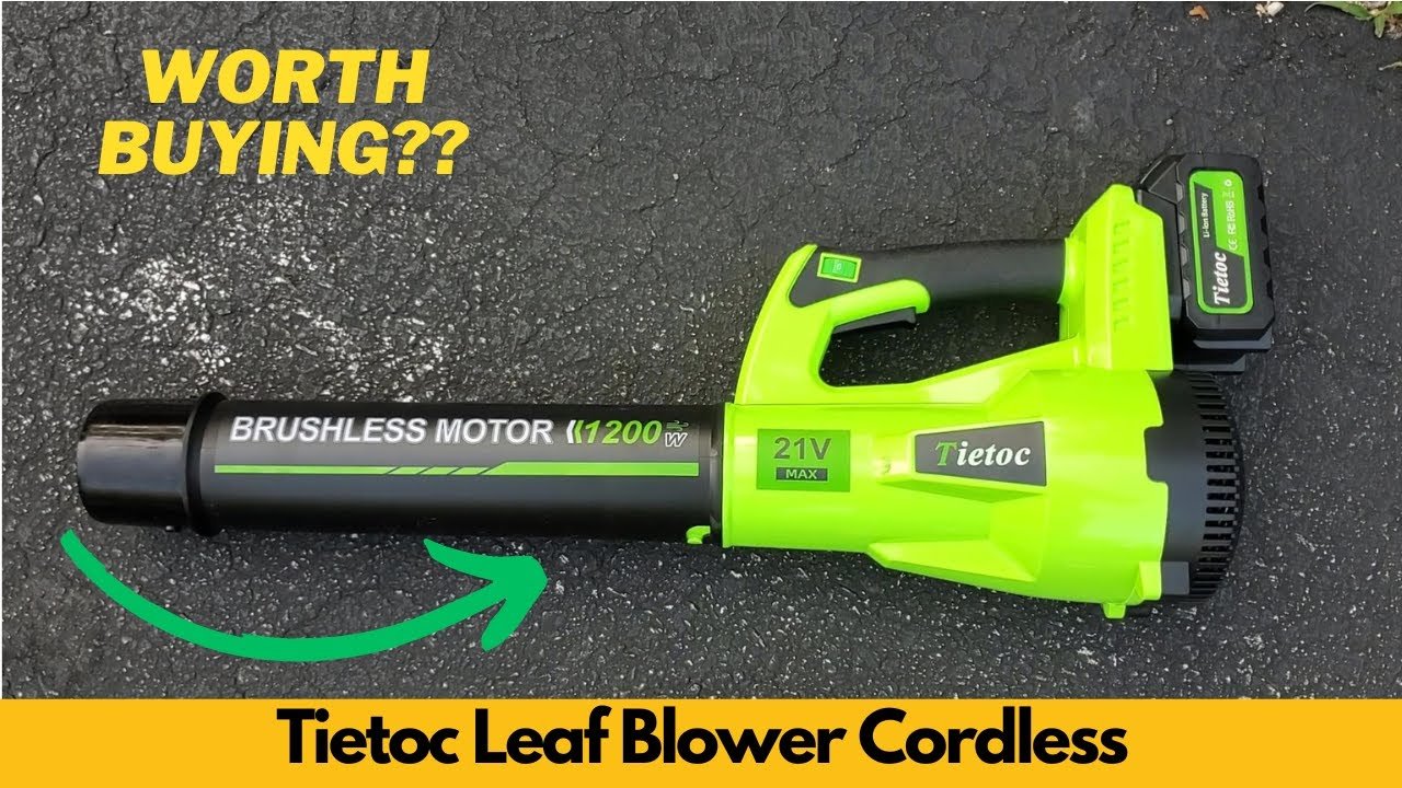 Tietoc Leaf Blower Cordless, 735CFM200MPH Brushless Electric Leaf ...