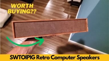 SWTOIPIG Retro Computer Speakers   Wooden Sound Bar with Bluetooth 5 3 & USB Connectivity, Worth It?