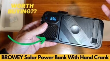 BROWEY Solar Power Bank Wireless Charger 16000mAh Built in Hand Crank and 3 Cables - Worth Buying?