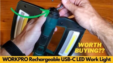 WORKPRO Rechargeable USB C LED Work Light, Foldable Magnetic Light with Hanging Hook - Worth Buying?