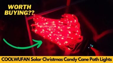 COOLWUFAN 24 Pack 28in Solar Christmas Candy Cane Path Lights Decorations - Worth Buying?