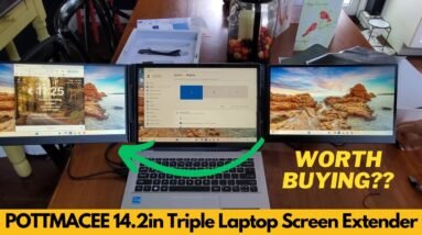 POTTMACEE 14.2in Triple Laptop Screen Extender, 0.17in Ultra Slim FHD 1080P Portable - Worth Buying?