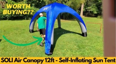 SOLI Air Canopy 12ft Outdoor & Beach Self Inflating Sun Tent, Shade Wall, UPF 50+,  Worth Buying?