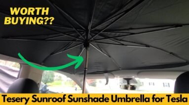Can This Umbrella-Style Sunshade Actually Cool Your Tesla Model Y Interior?