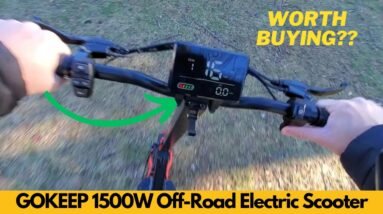 How the GOKEEP 1500W Scooter Handles Grass & Dirt – 34mph Off-Road Beast for Adults
