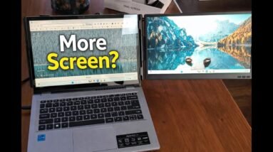 domyfan 14in laptop screen extender dual monitor review