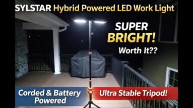 Corded or cordless for any emergency? SYLSTAR 12000 lumen LED work light with tripod put to the test