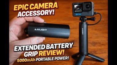 Ailight Battery Grip 5000mAh w/20W PD Charger Tripod for GoPro & Insta360 Vlogging