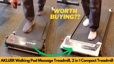 Worth It? AKLUER Walking Pad Massage Treadmill, 2 in 1 Compact  Under Desk Treadmill