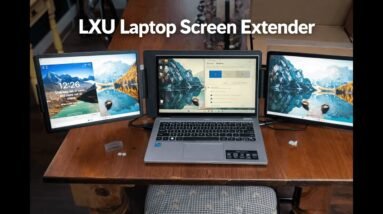 Can this LXU laptop screen extender triple your productivity? 16in plug & play monitor tested!