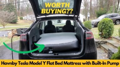 Havnby Tesla Model Y Juniper Auto-Level Car Mattress Review – Turns the Back Seat Fully Flat!