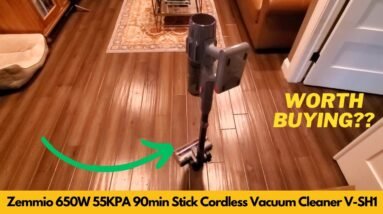 Zemmio 650W 55KPA 90min Cordless Vacuum Cleaner Smart Display Anti-Tangle V-SH1 Review & Unboxing