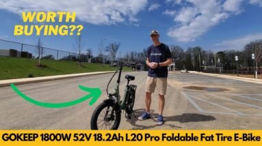 GOKEEP L20 Pro 1800W 52V 18.2Ah 20in Foldable Fat Tire Electric Bike Review & Unboxing