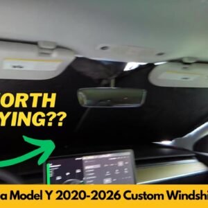 AMADAW Tesla Model Y 2020-2026 Custom Fit Windshield Sun Shade UV Heat Blocker Review & Unboxing