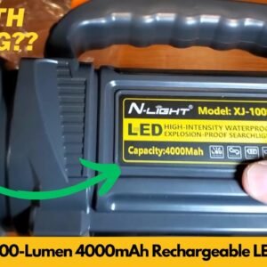 Agletseen 2000-Lumen 4000mAh Rechargeable Handheld Spotlight LED Searchlight Review & Unboxing