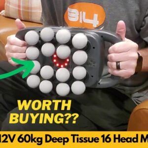 Kopatesun 16 Head Massage Gun 12V 60kg Deep Tissue Percussion Massager Review & Unboxing